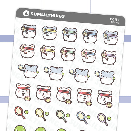 Lil' Hamster Tennis Stickers