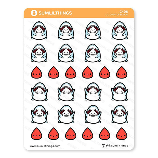 Lil' Drop of Blood Stickers