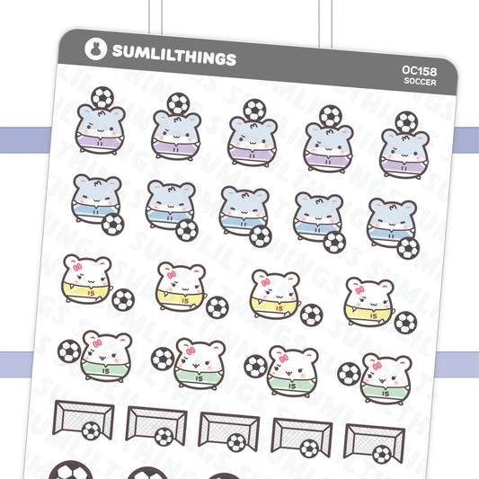 Lil' Hamster Soccer Stickers