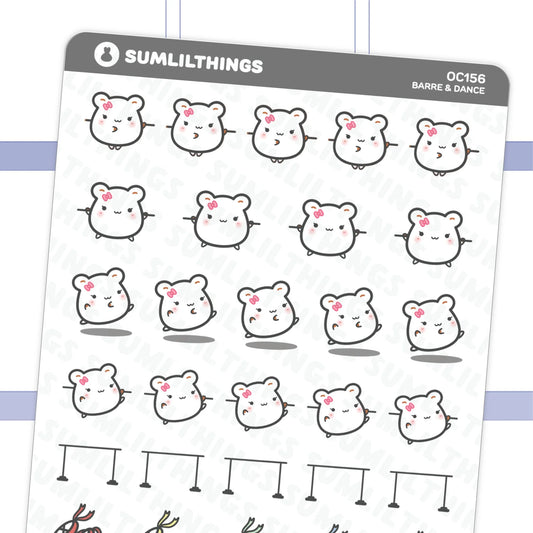 Lil' Hamster Barre & Dance Stickers